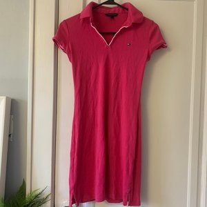 tommy hilfiger pink tshirt dress golfing sporty